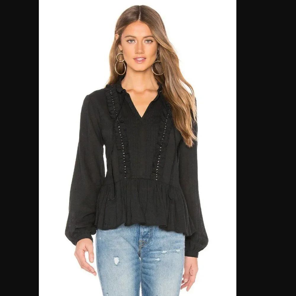 NWT Revolve x Velvet by Graham & Spencer Pepper Top in Blackâ| Size XS